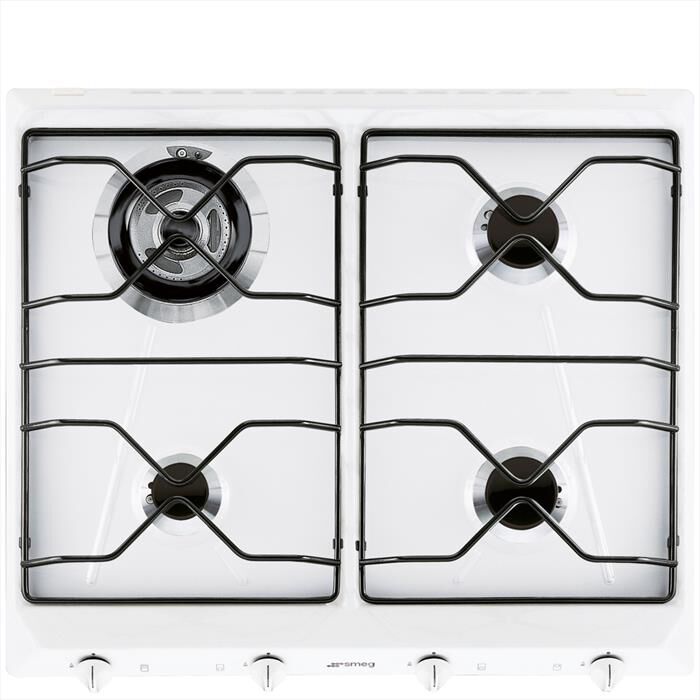 SMEG - Piano cottura a gas SRV564EB7 4 fuochi 59,5cm-Bianco