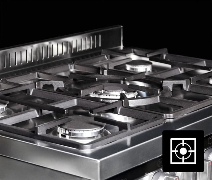 GLEM GAS - Cucina elettrica ST965MRS Classe A+-Rosso Pomodoro