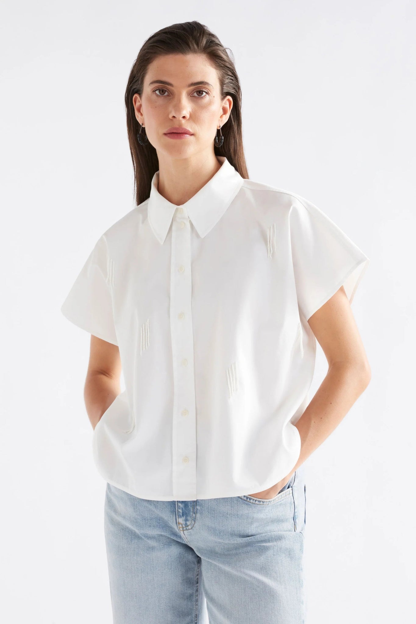 Sparkling Batwing Crop Shirt
