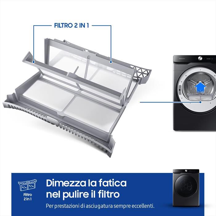 SAMSUNG - Asciugatrice DV16DG8600BVU3 16KG Classe C-Nero