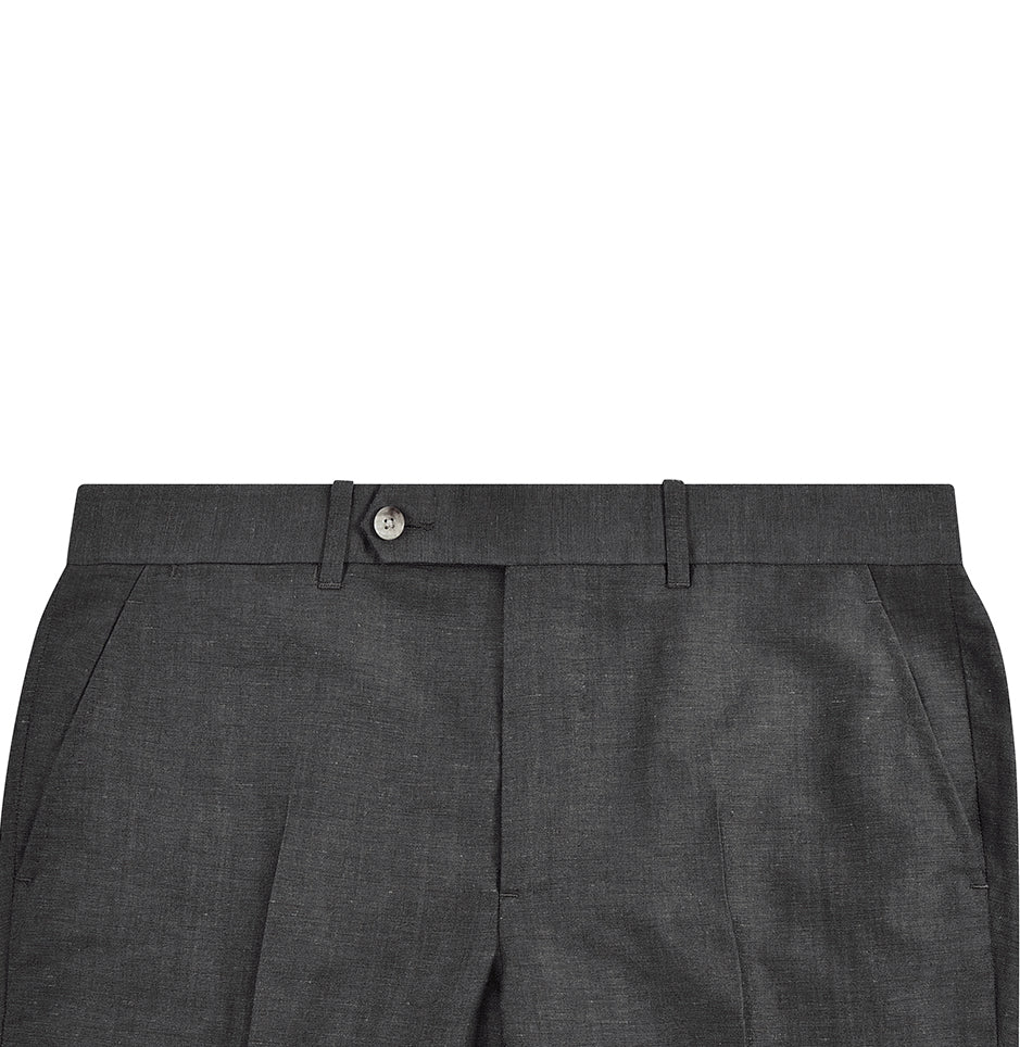 Dark Grey Wool Linen Dress Pant