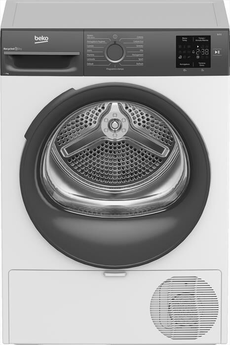 BEKO - Asciugatrice BMTEU93EA 9 Kg Classe D-Grigio, Bianco