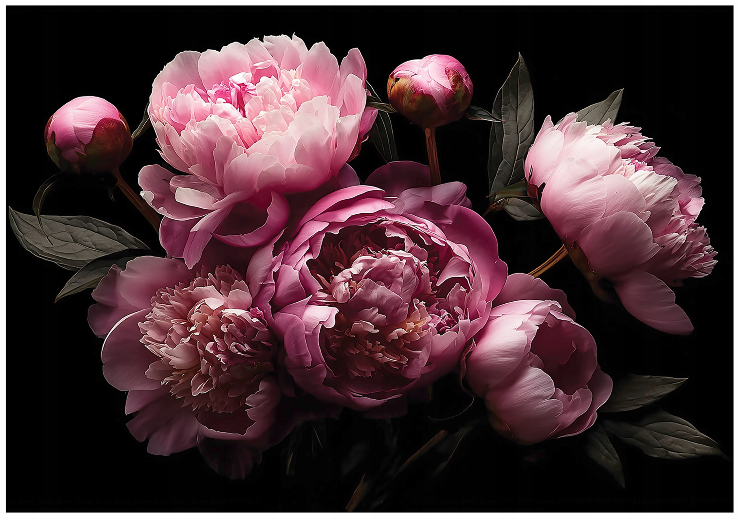 Peony flower wall mural, pink, bedroom, living room, non-woven wallpaper,