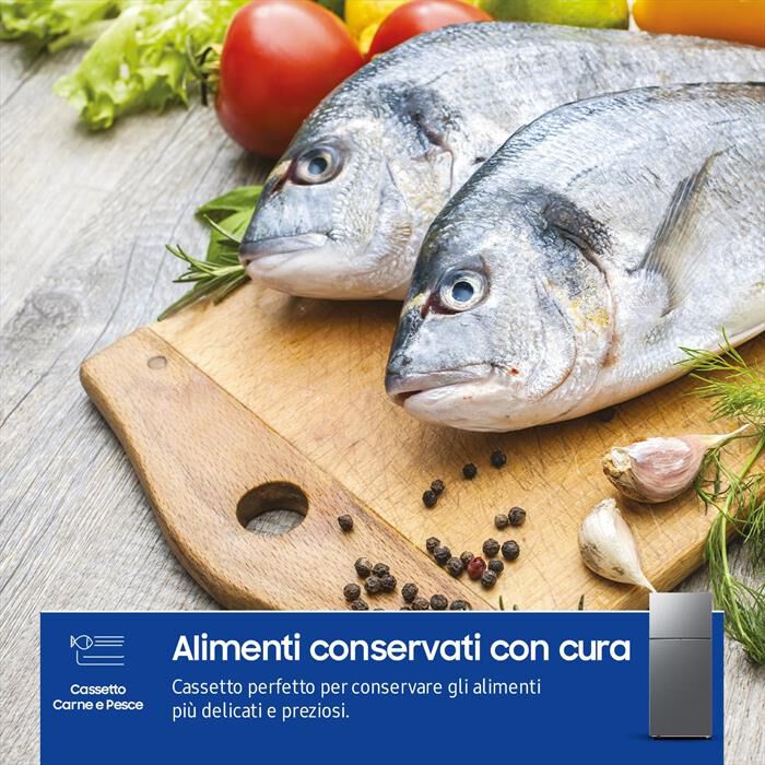 SAMSUNG - Frigorifero 2 porte RT53DG7A14S9EF Classe E 530 lt-Metal Inox