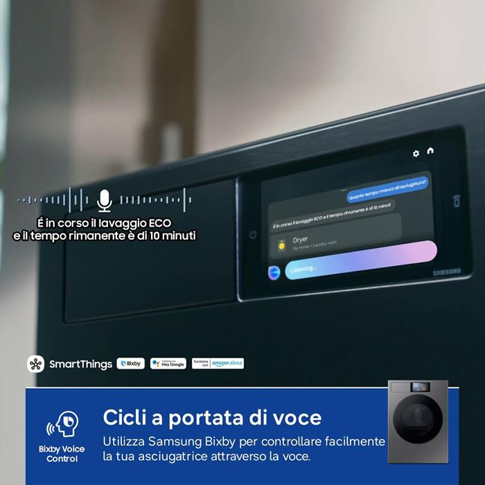 SAMSUNG - Asciugatrice DV90F09F4SU3 9Kg Classe A-Nero