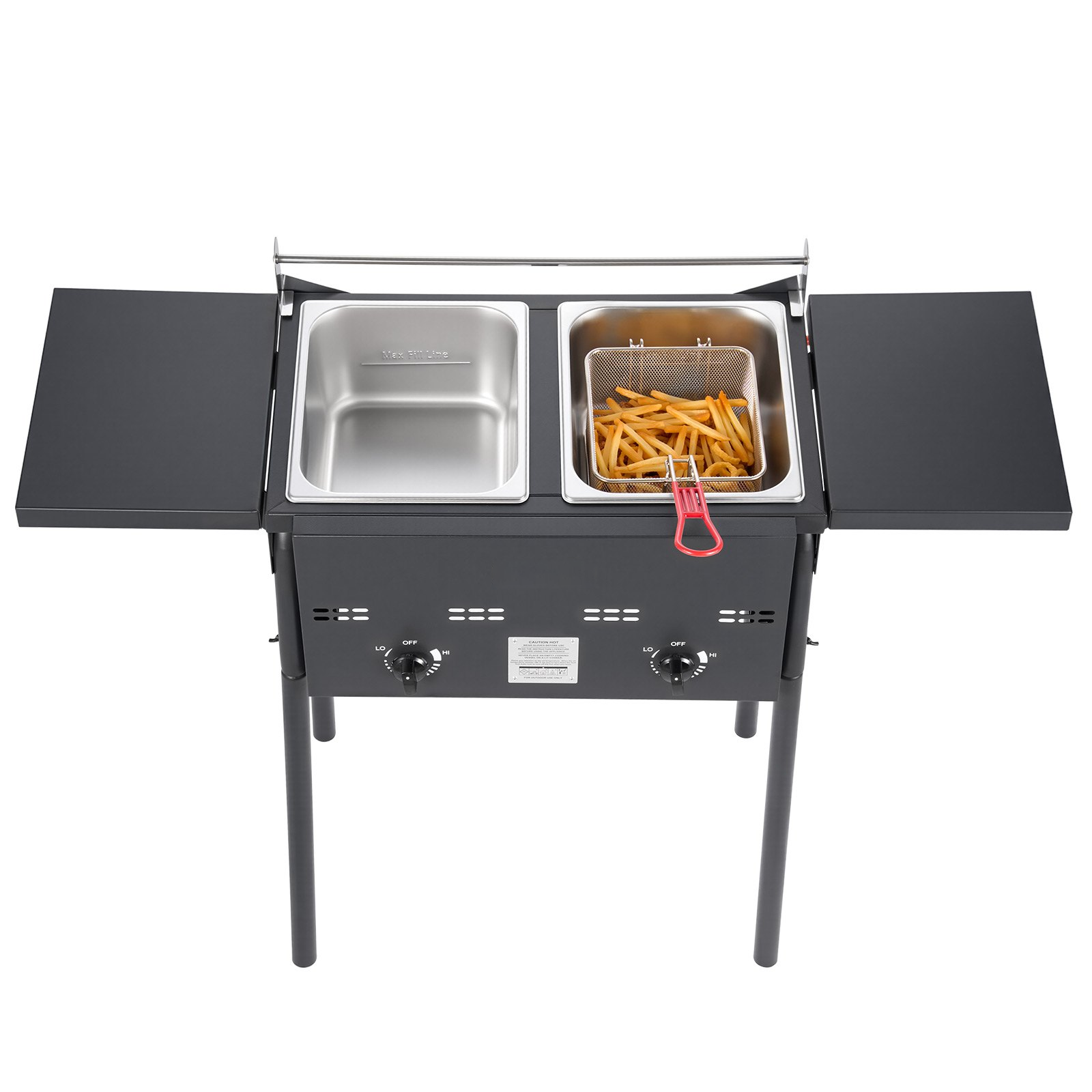 ⚡️Factory wholesale promotion 80% OFF⚡️ Outdoor Propane Deep Fryer, Dual-Tank 8QTx2 Commercial Fryer