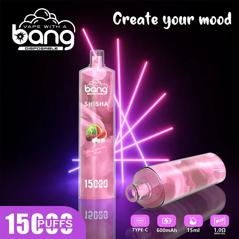 （3 pieces）Bang SHISHA 15000 Puffs Direct To Lung Disposable Electronic Cigarette New Vape Pen