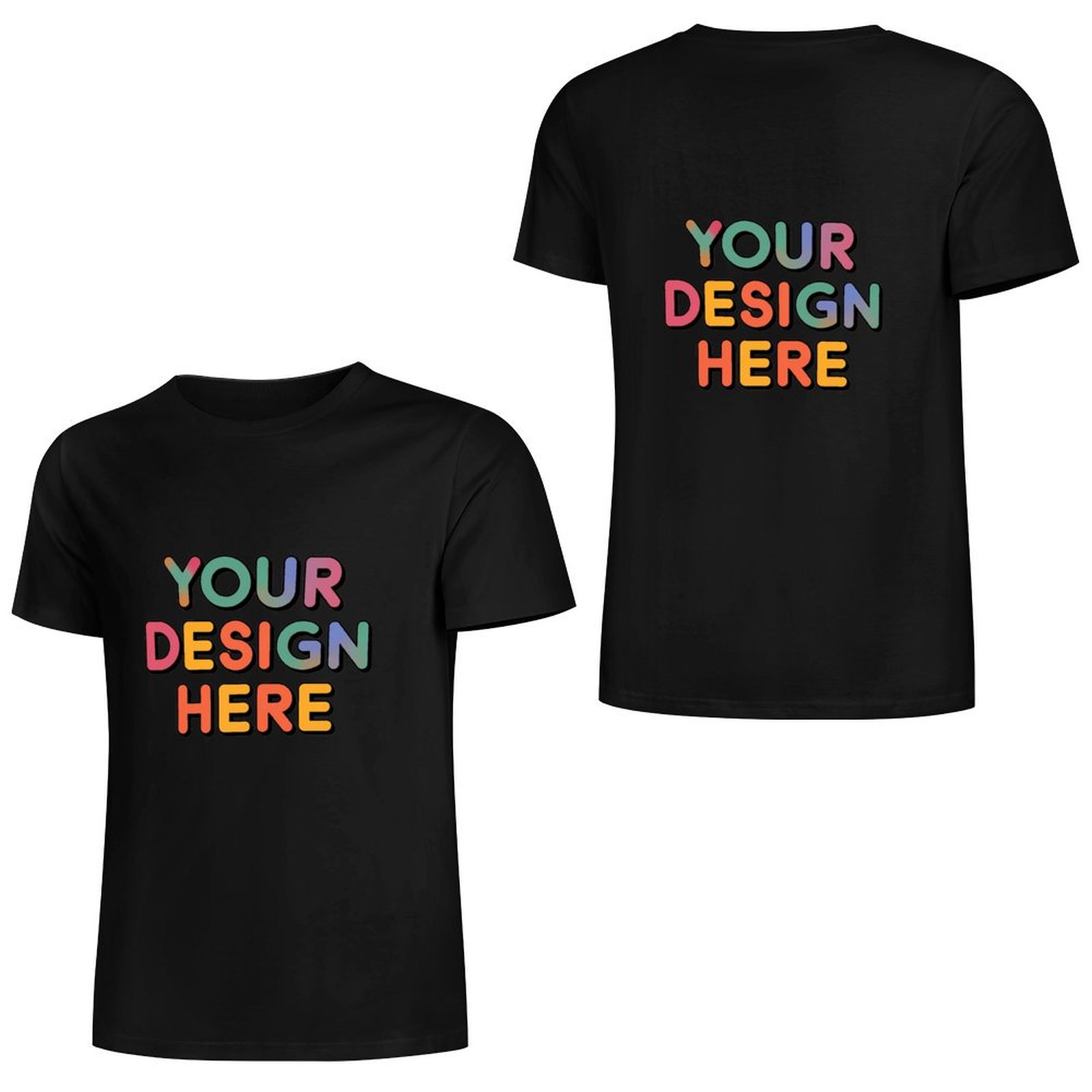 Customized Men’s European Size Pure Cotton Multicolor T-Shirt
