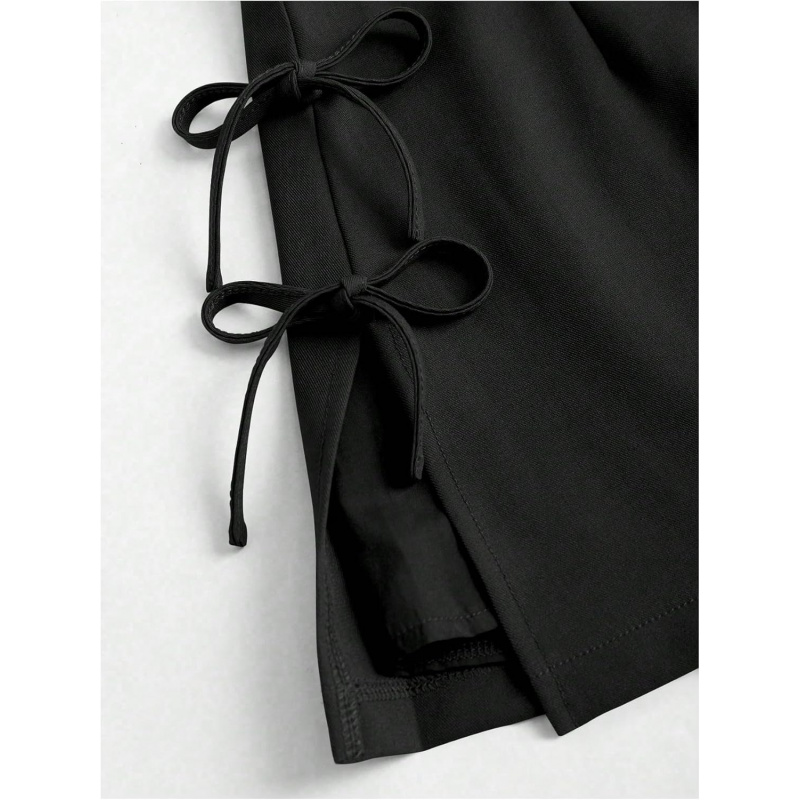 Women's Bow Knot Side Split Mini Skirt