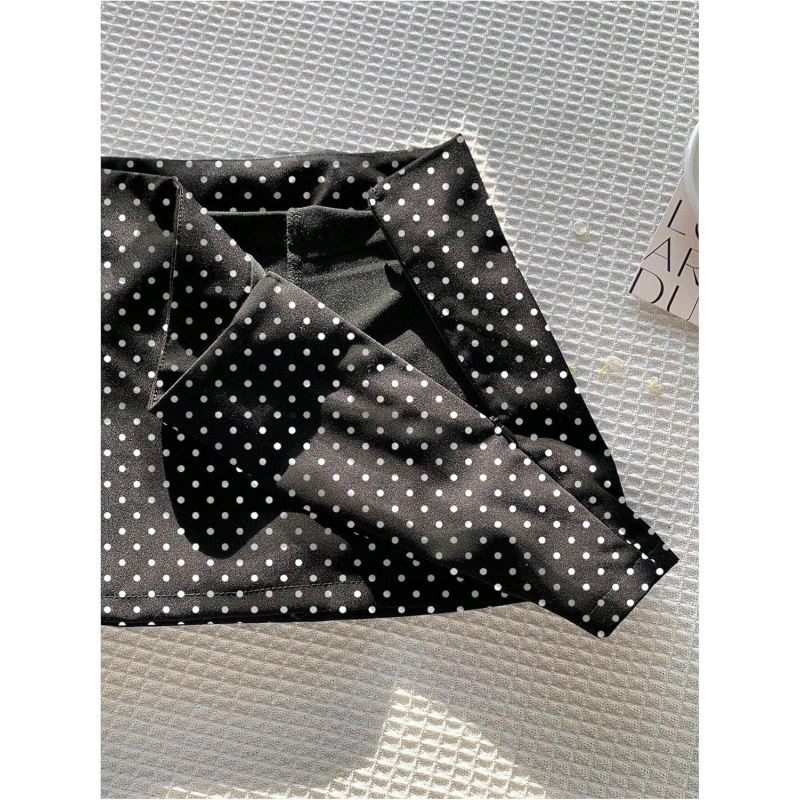 MakeMeChic Women's Polka Dots Mini Skirt