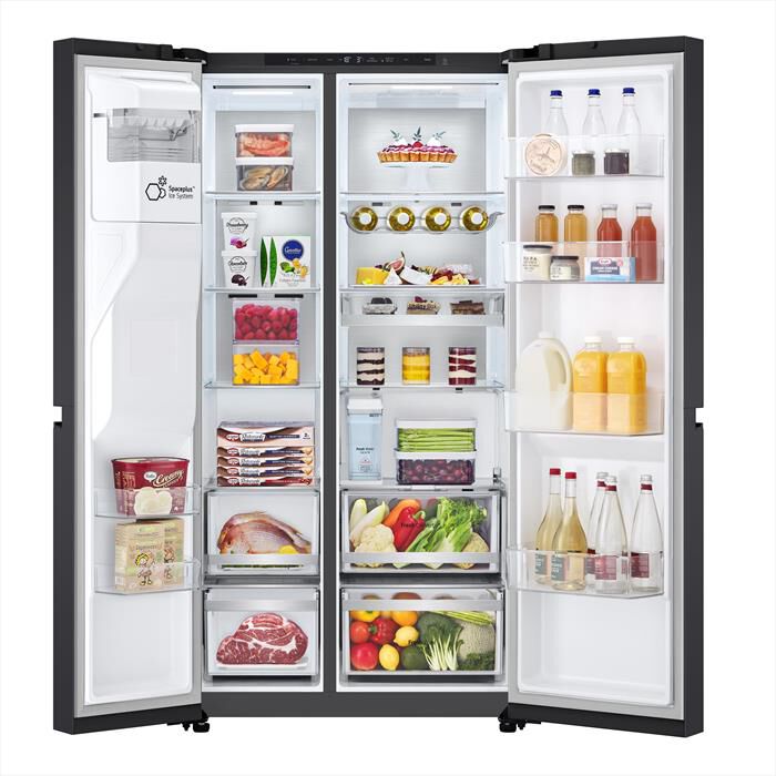 LG - Frigorifero side by side GSLE91EVAC Classe C-Essence Black Steel