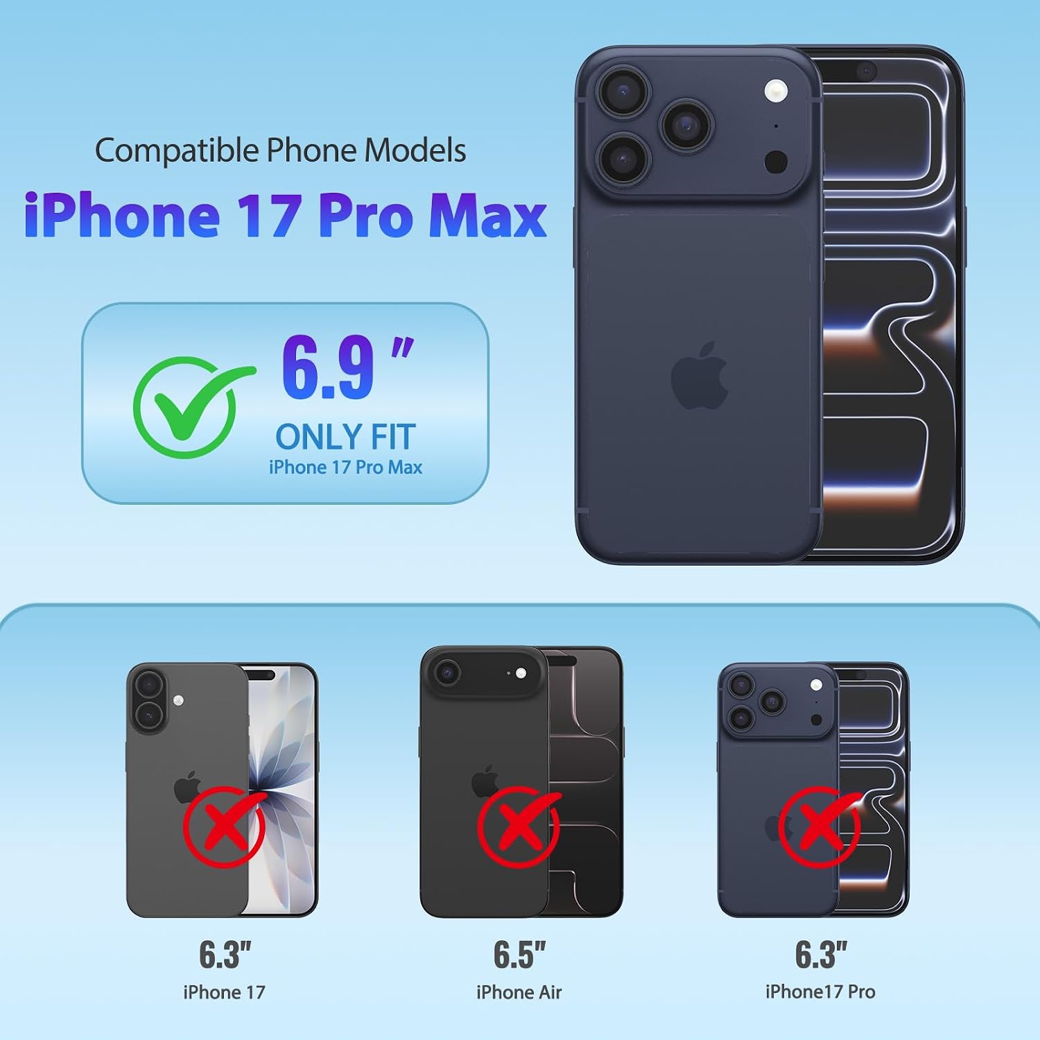 compatible with iPhone 17 Pro Max 6.9