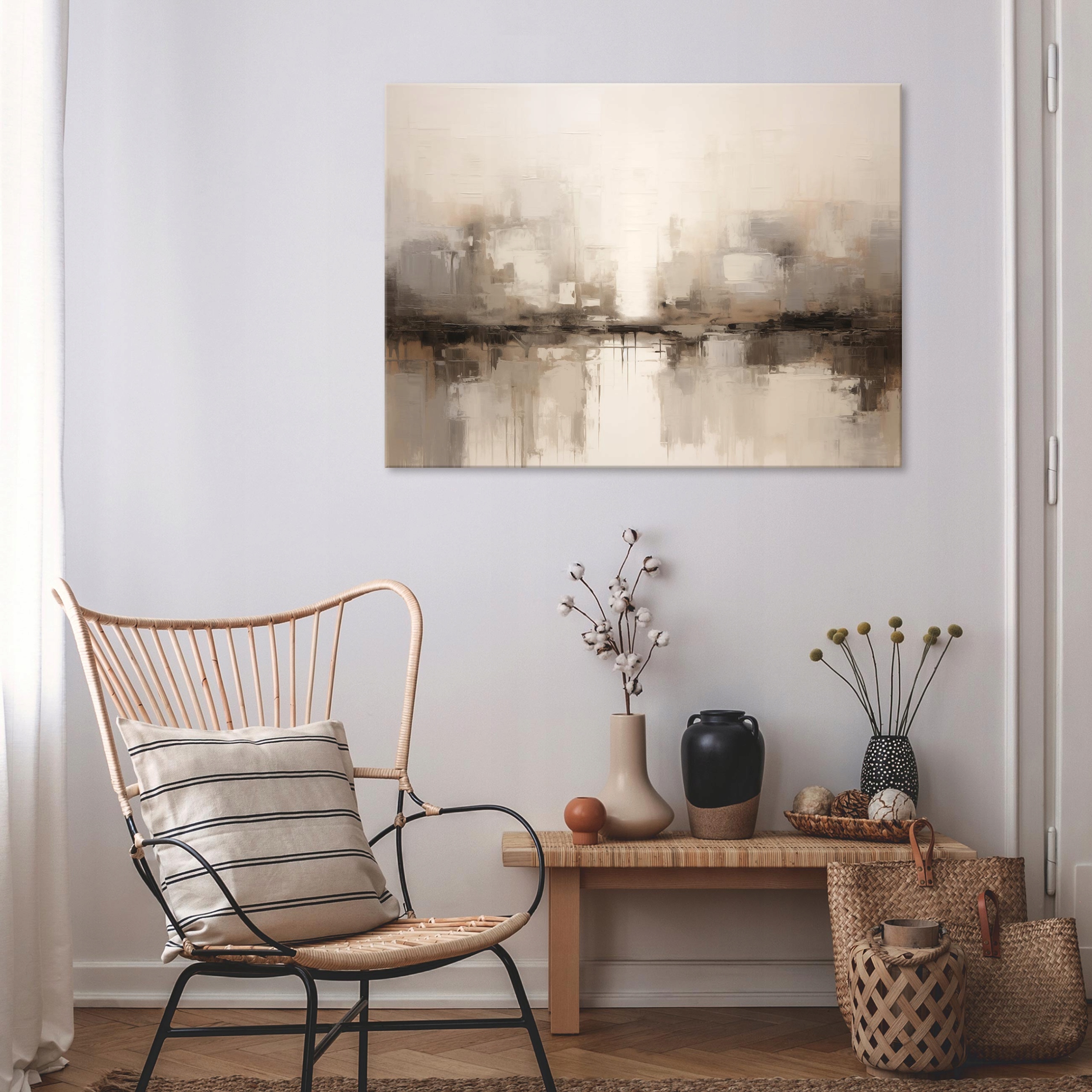 Abstract canvas painting for the bedroom or living room, small and modern, 40x30