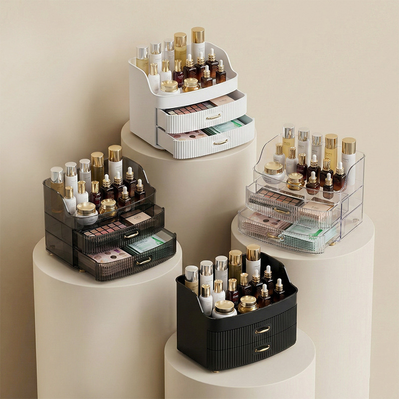 New cosmetic storage box advanced desktop skin care lipstick brush frame finishing box dresser shelf