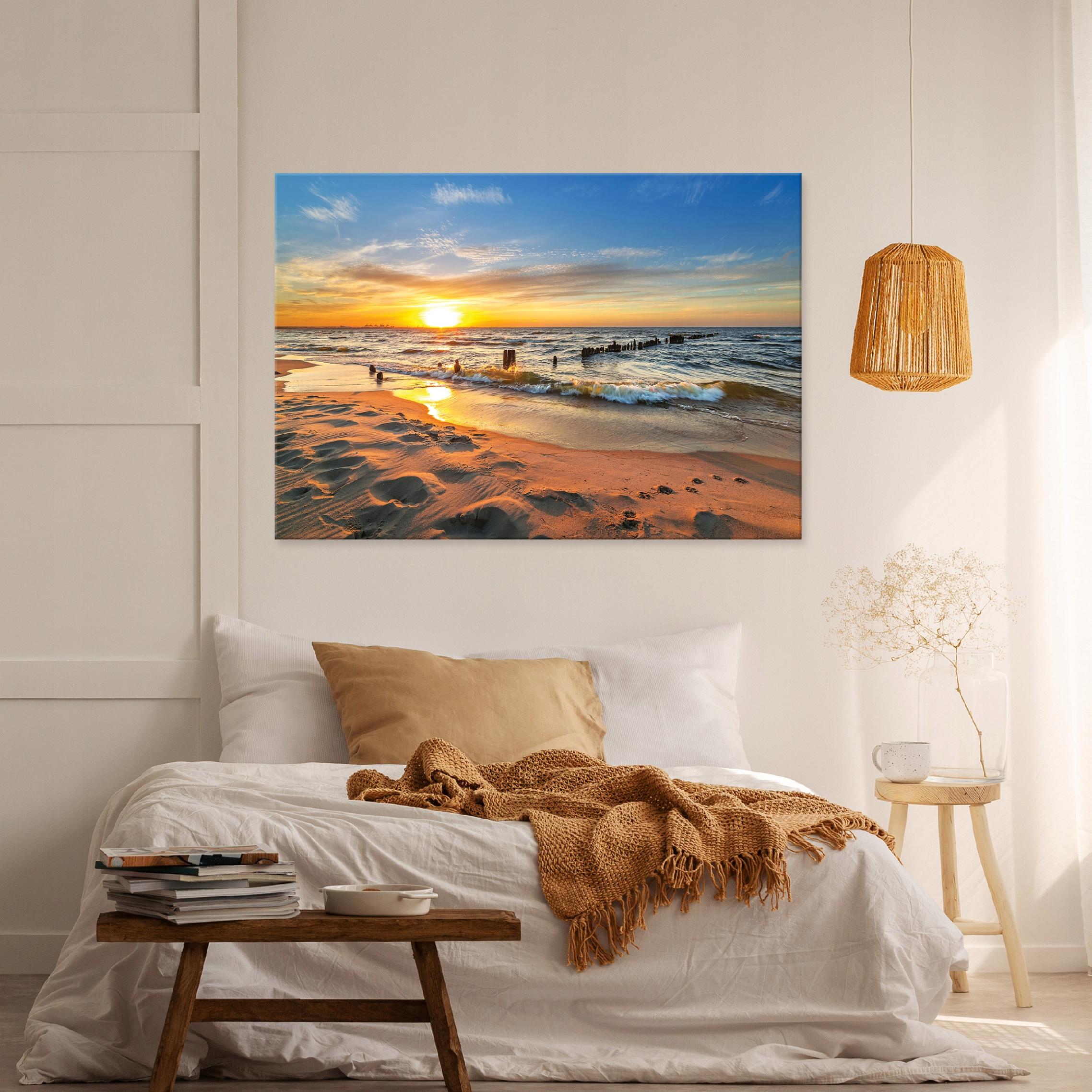 Beach nature sea painting on canvas 60x40