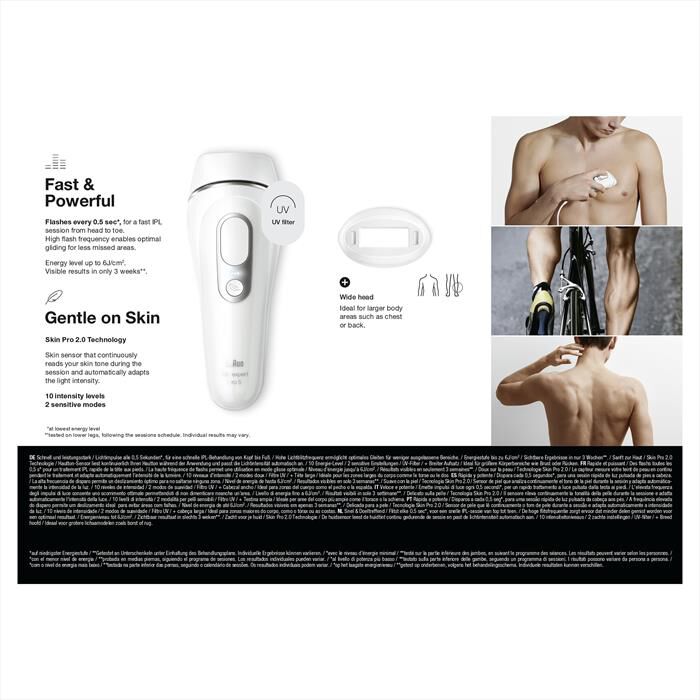 BRAUN - LUCE PULSATA PL5145-BIANCO/ARGENTO