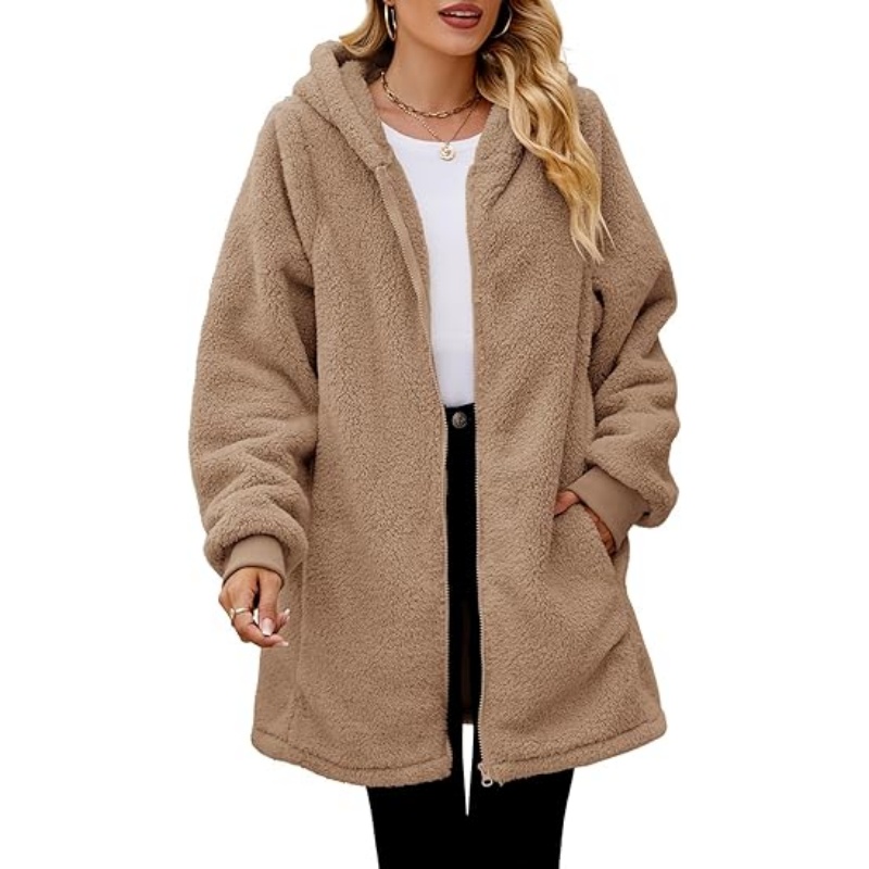 Womens Oversized Sherpa Jacket