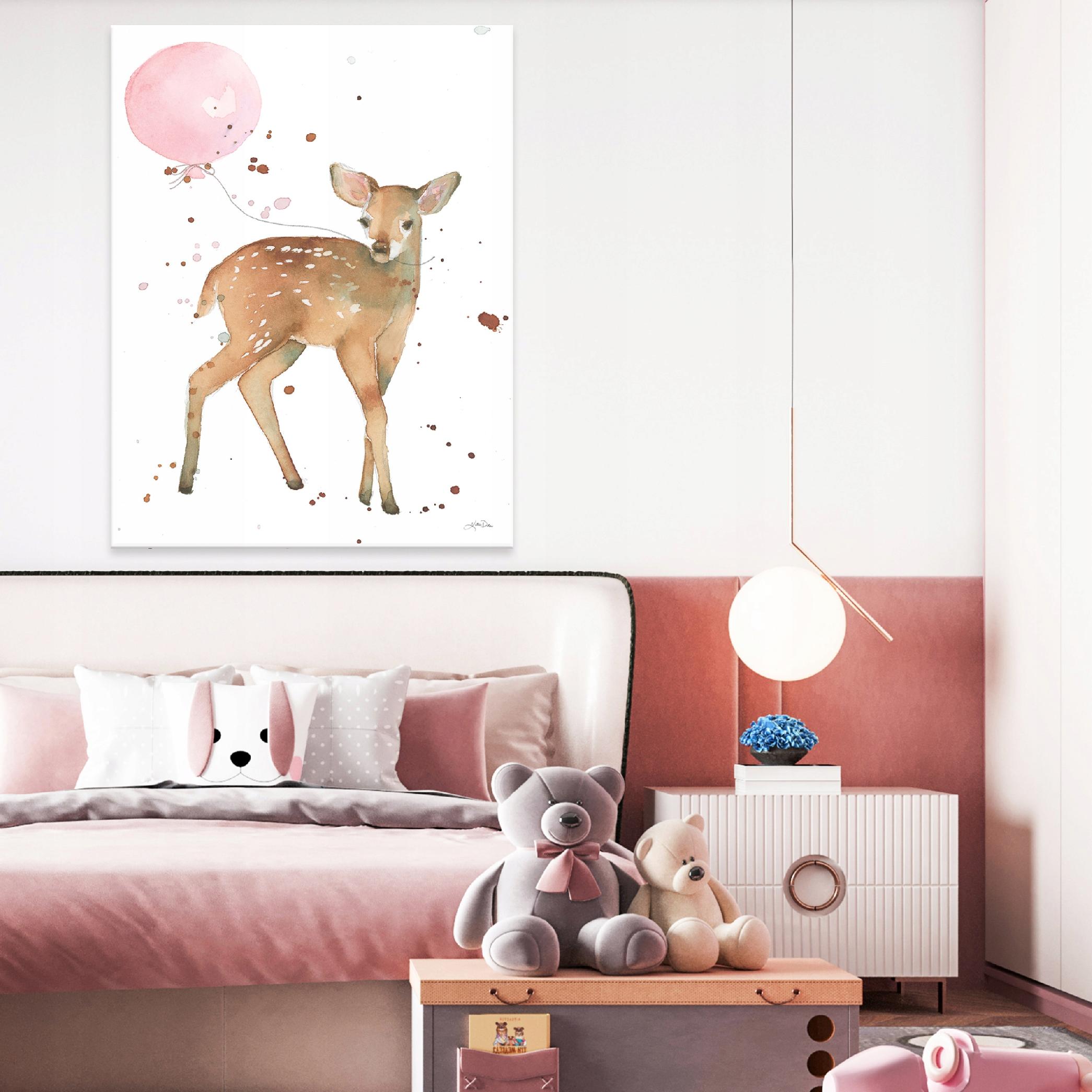 Picture for a child's room: deer on the wall, 60x40