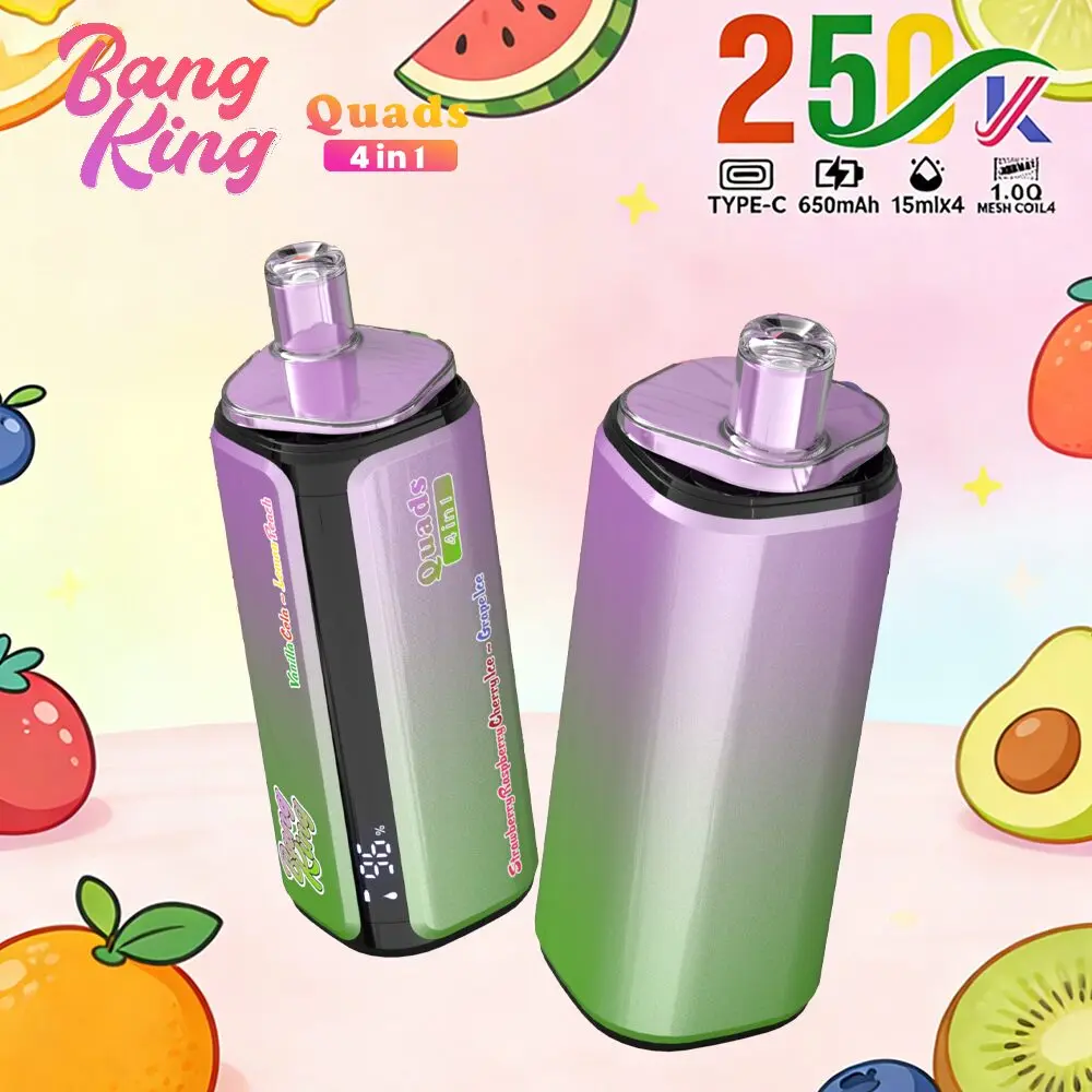 【New Arrive】Bang King 250000 Puffs 4-in-1 Vape – Ultra High Capacity | Mesh Coil | Type-C Rechargeable