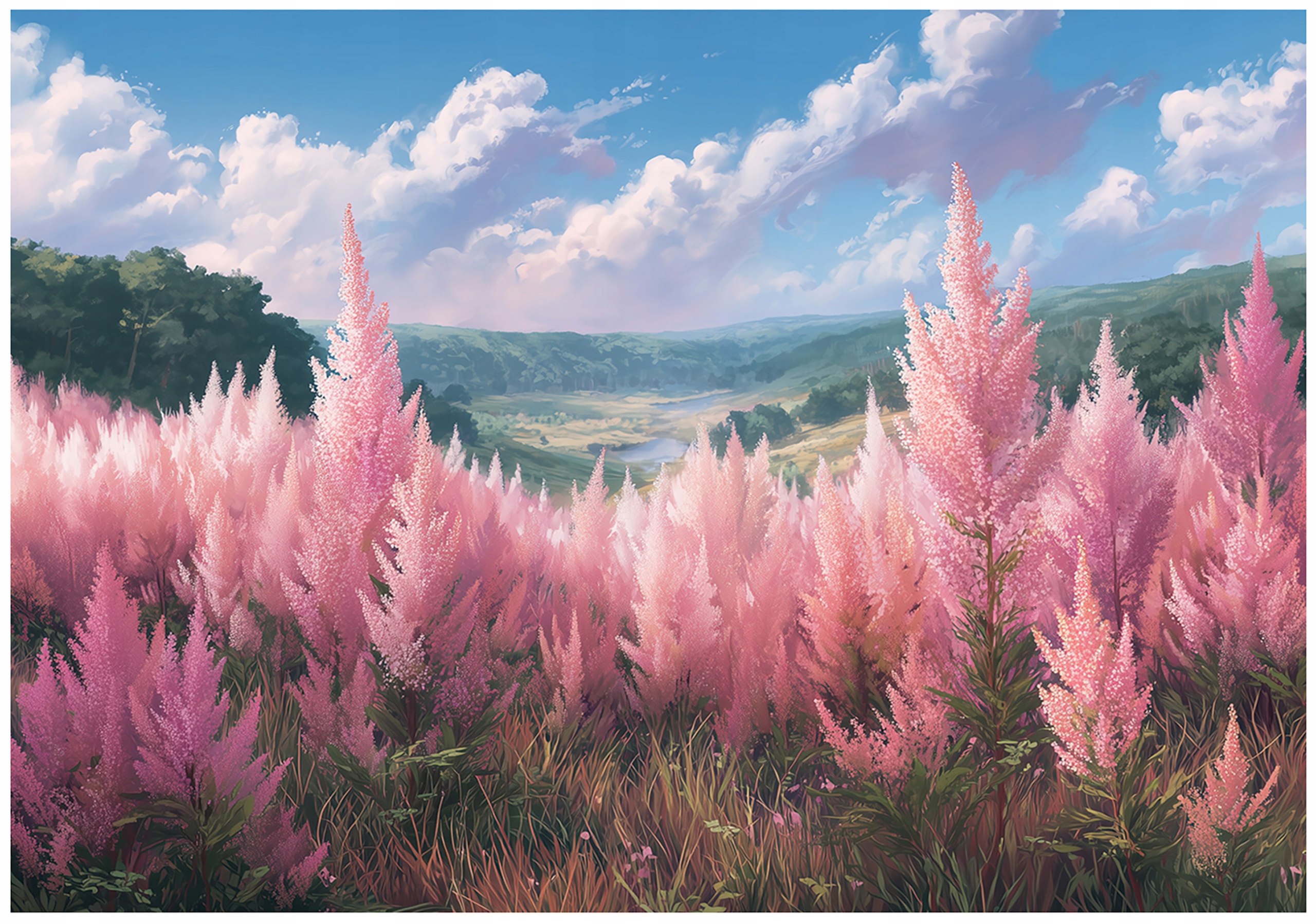 Wall mural flowers landscape nature bedroom living room wallpaper non-woven