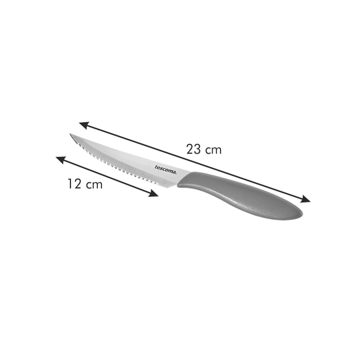Nůž steakový PRESTO 12 cm, 6 ks, bílá