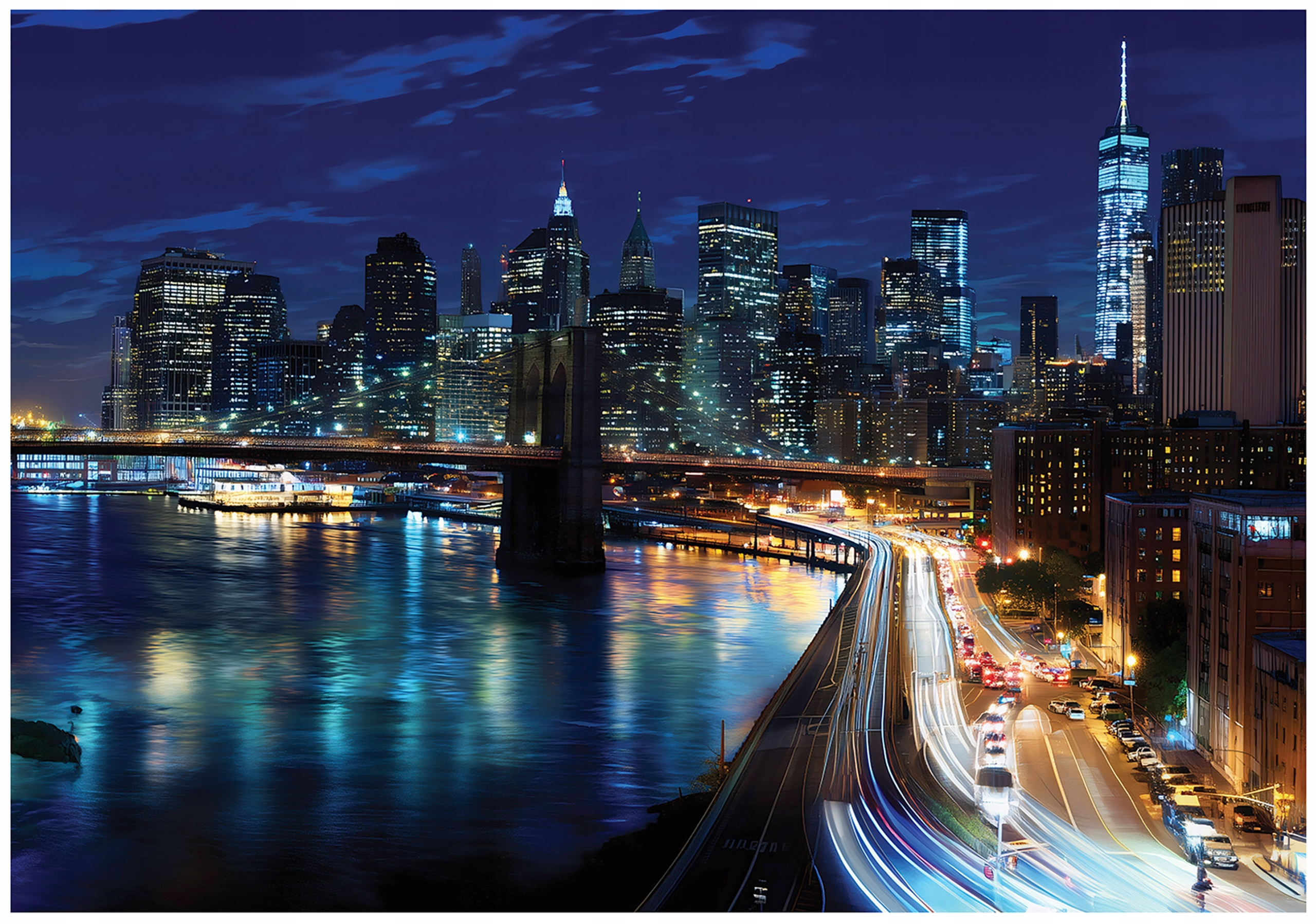 Photo wallpaper city at night panorama bedroom living room wallpaper non-woven