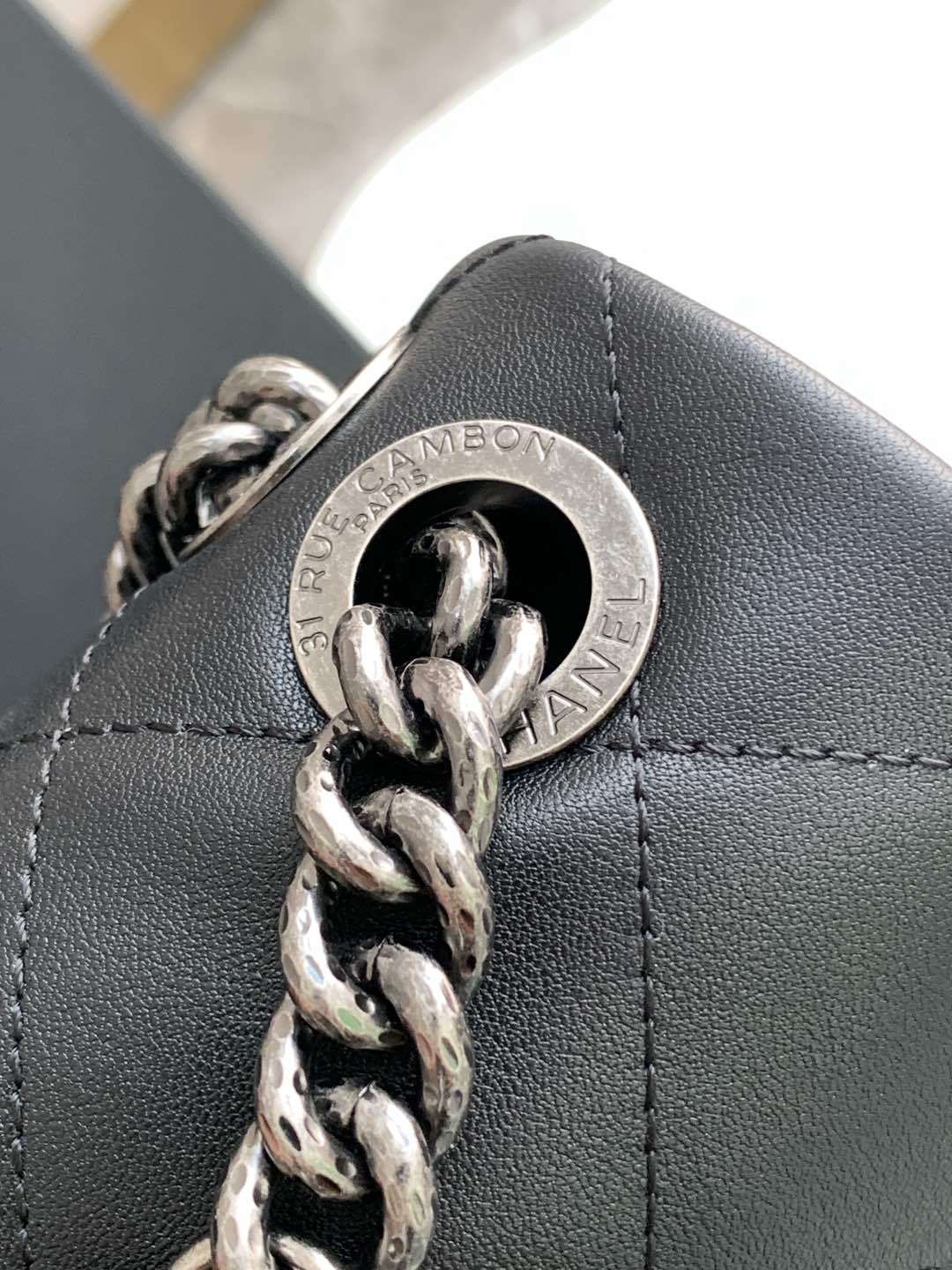 A6391 Maxi Soft Flap Bag in Black Quilted Aged Calfskin with Silver-Tone Hardware - Mocuir