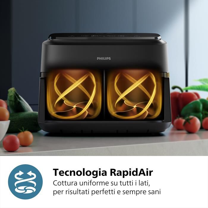 PHILIPS - Friggitrice ad aria AIRFRYER SERIE 1000 NA150/00-Nero