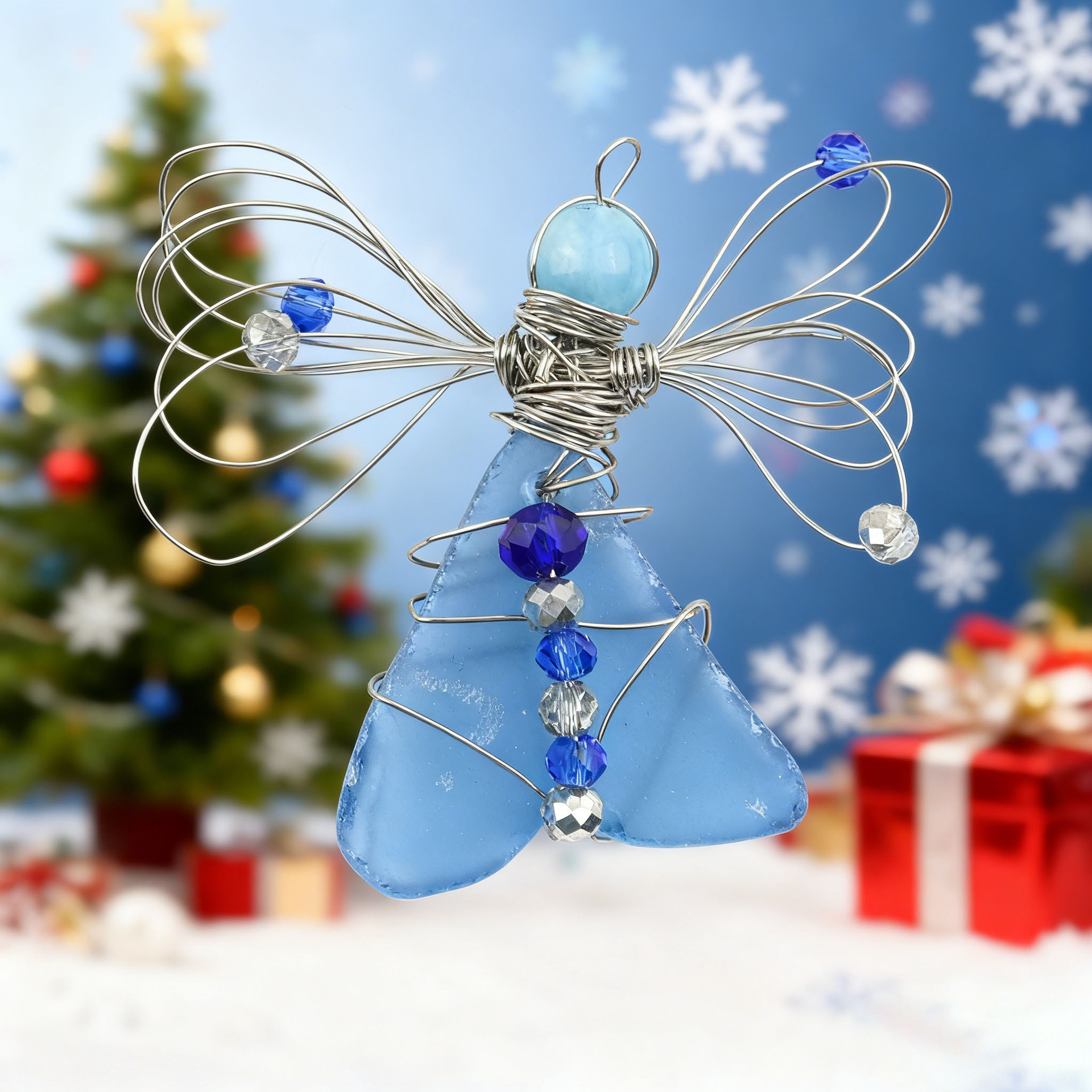 Glass angel pendant