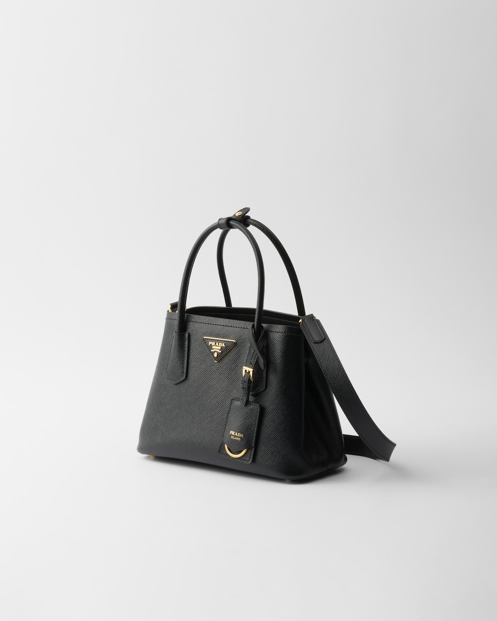 Small Double Saffiano Leather Bag