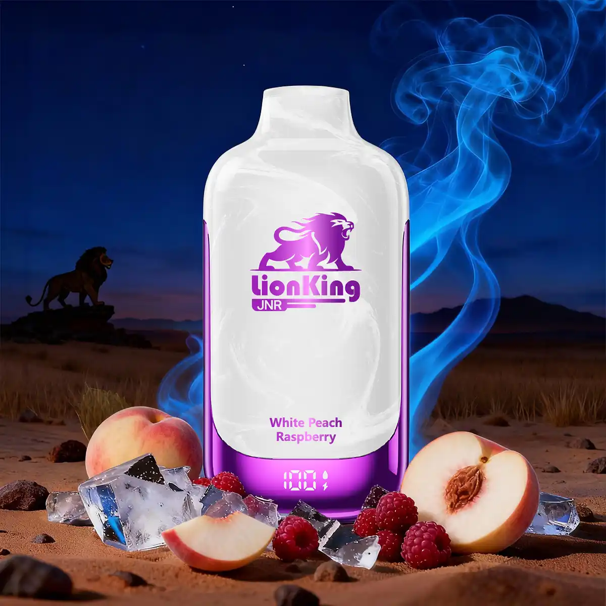 White Peach Raspberry - JNR Lion King 50000 Puff Disposable Vape - Geek Max Vape