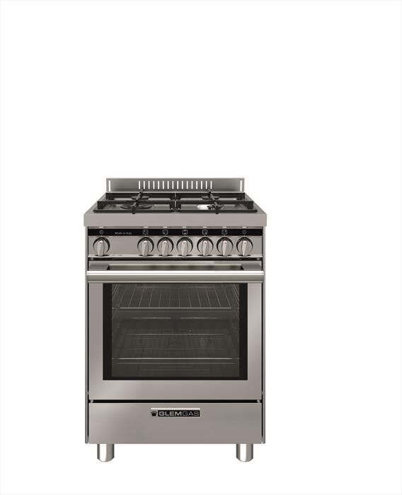 GLEM GAS - Cucina a gas ST664VI Classe A-INOX