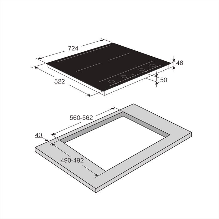 ASKO - Piano cottura induzione HID 754 GC 75 cm