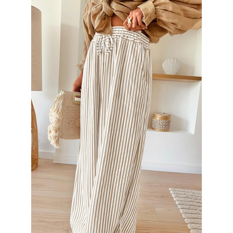 Women Casual Drawstring Elastic Waist