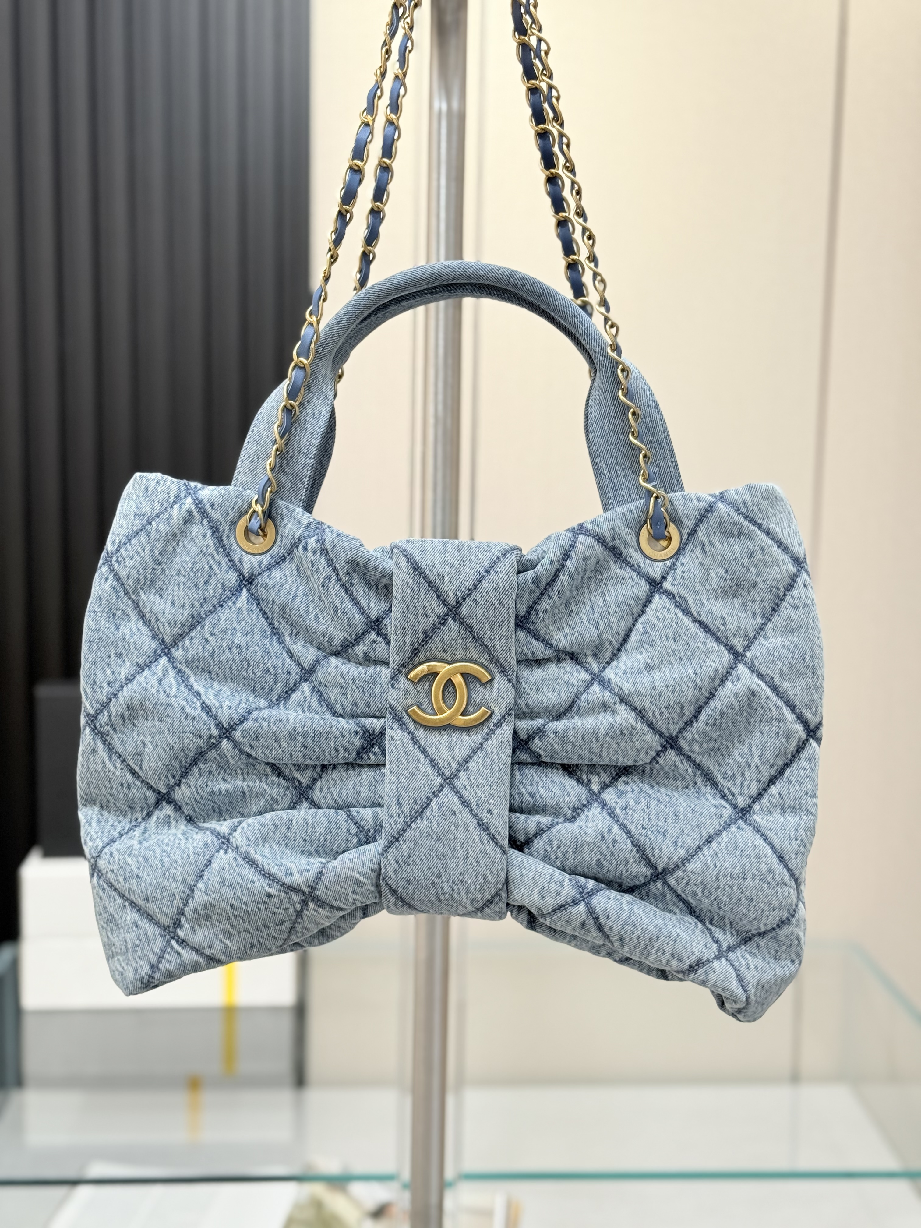 25K Bow Handle Bag（Denim） - Mocuir