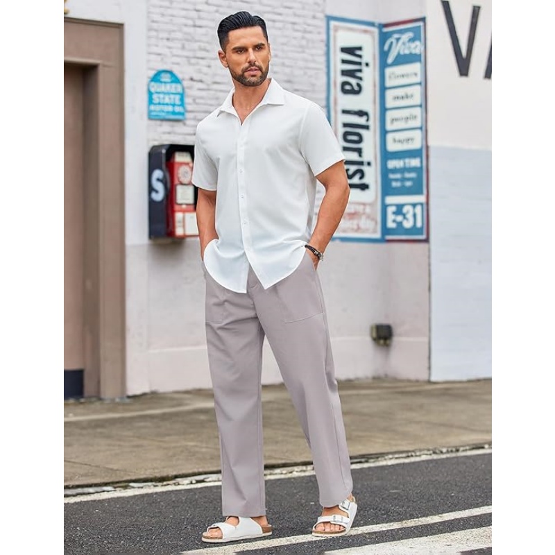 Men's Casual Linen Cotton Pants
