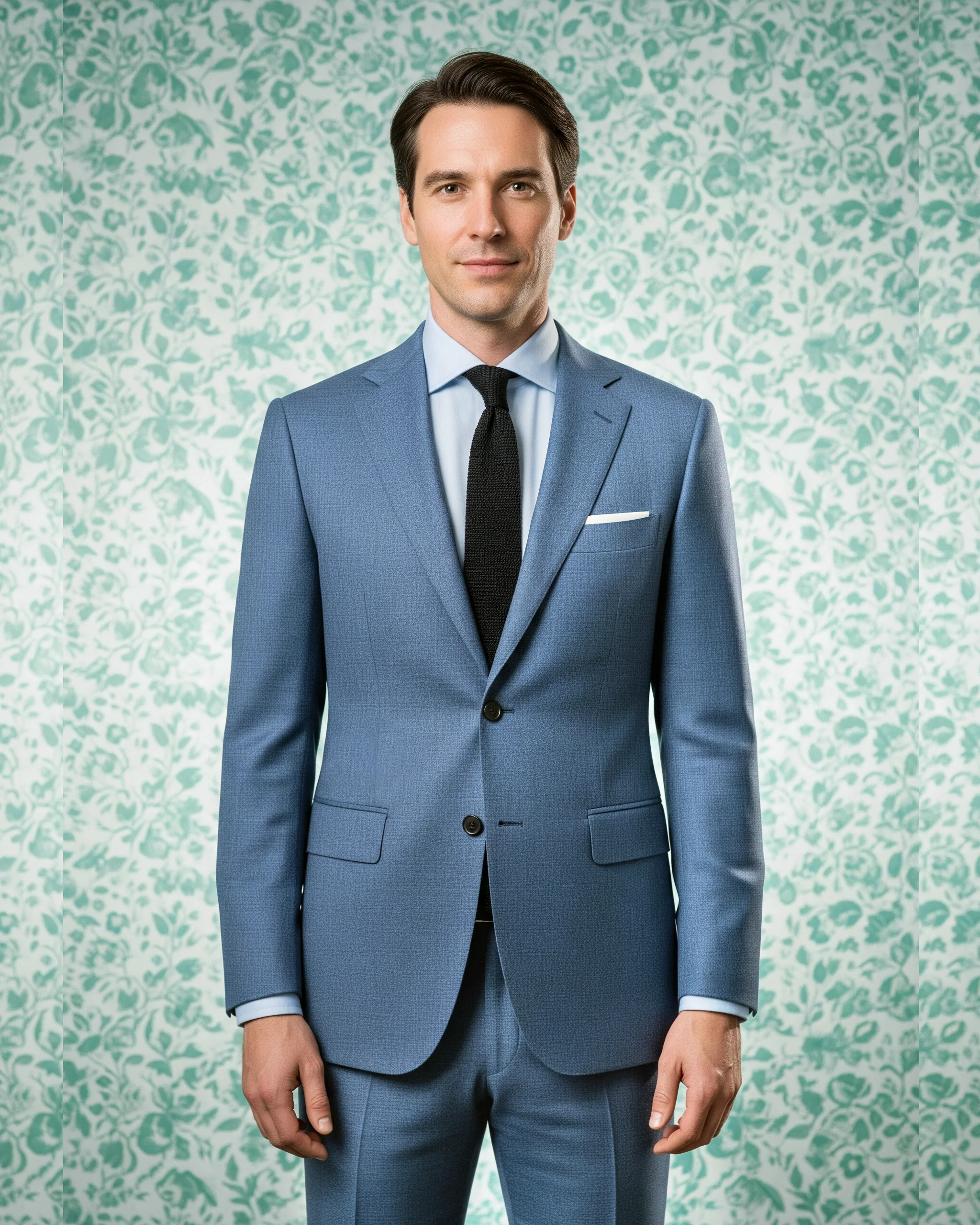 Blueish Grey Wool Flannel Suit