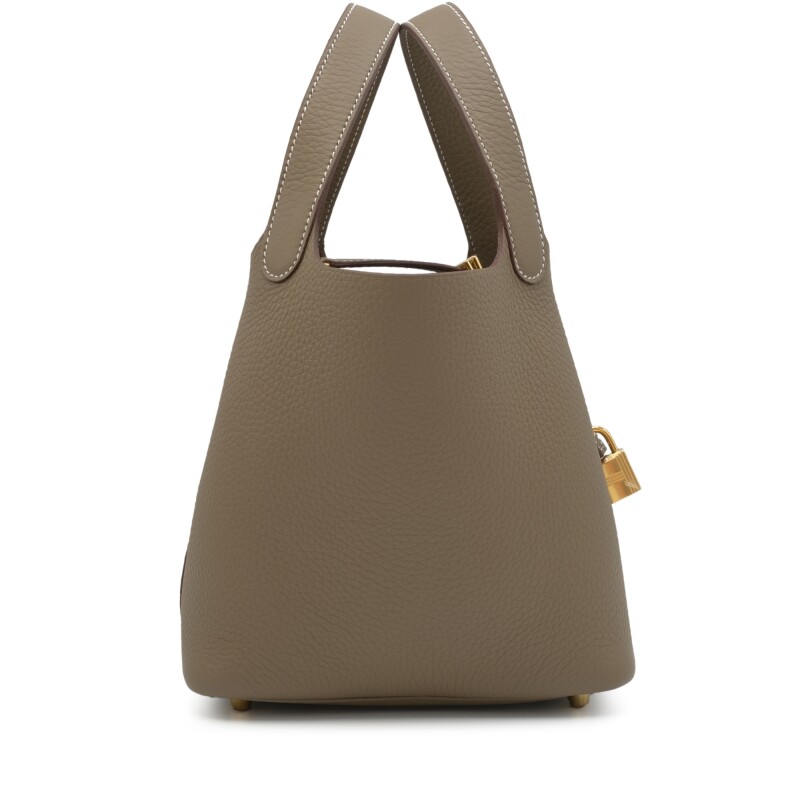 Etoupe Clemence Picotin Lock 18 Gold Hardware