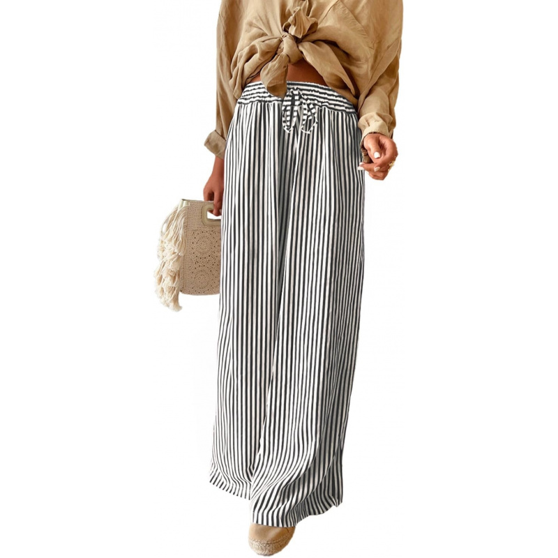 Women Casual Drawstring Elastic Waist