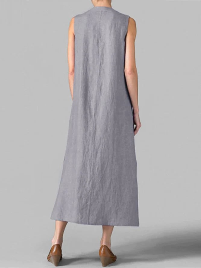 V Neck Sleeveless Sexy Loose Dress
