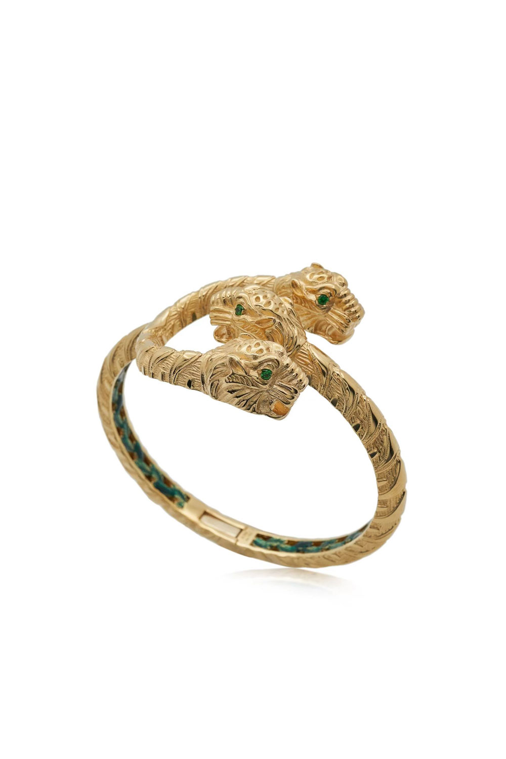 Double Leopard Head Gilded Bracelet