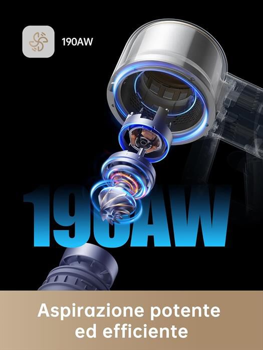 DREAME - Scopa elettrica R20 - Include filtro extra-Nero