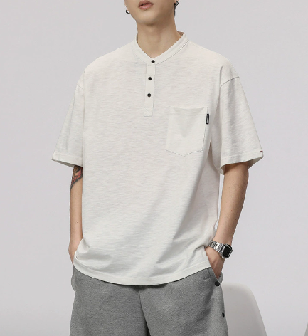 Retro short sleeved T-shirt for men summer trendy brand loose casual clothes