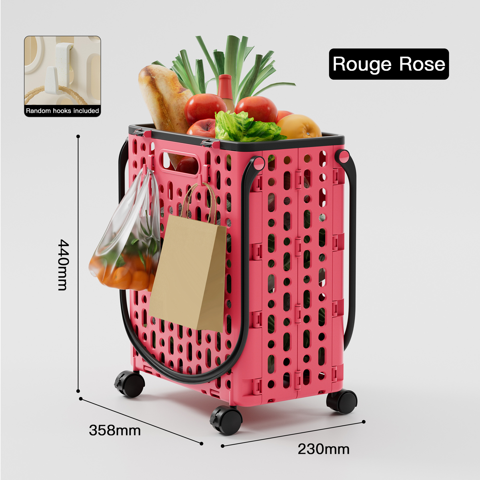 Household shopping cart folding trolley portable express trolley wheeled grocery shopping cart