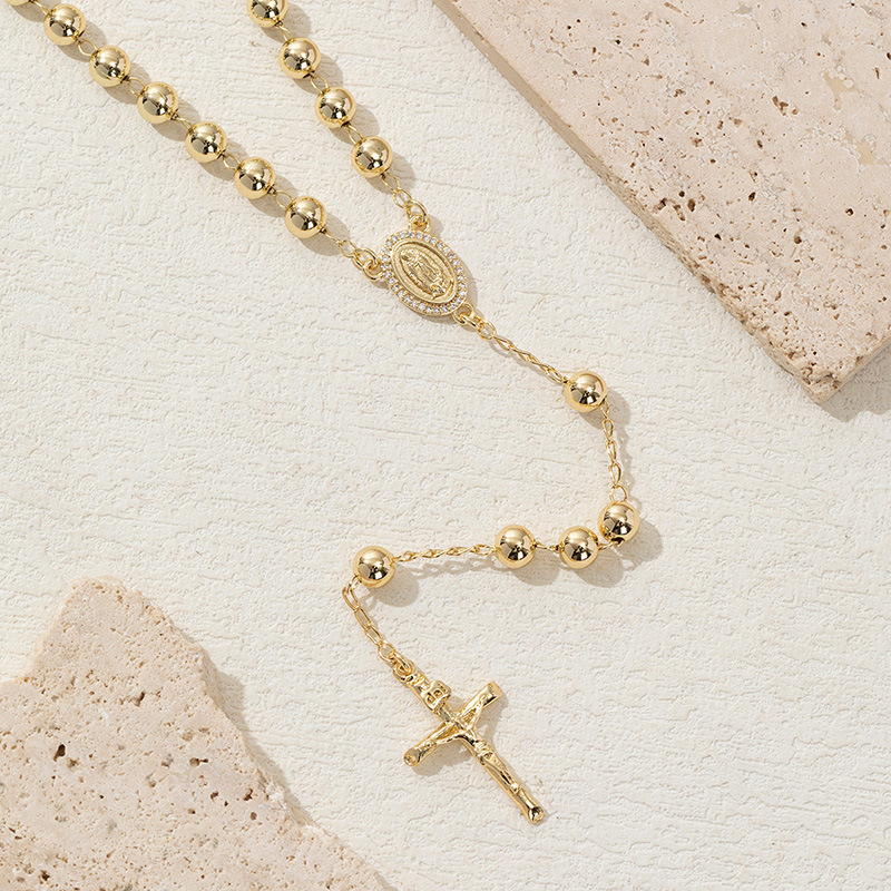 Cross necklace copper