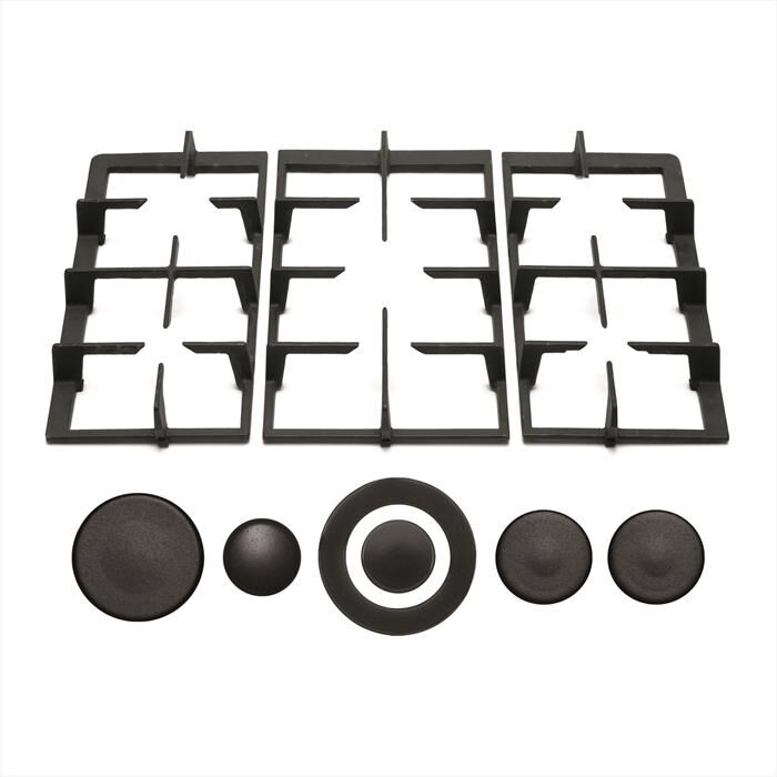 GLEM GAS - 9N95GH kit 3 griglie in ghisa + coprispartifiamma-NERO