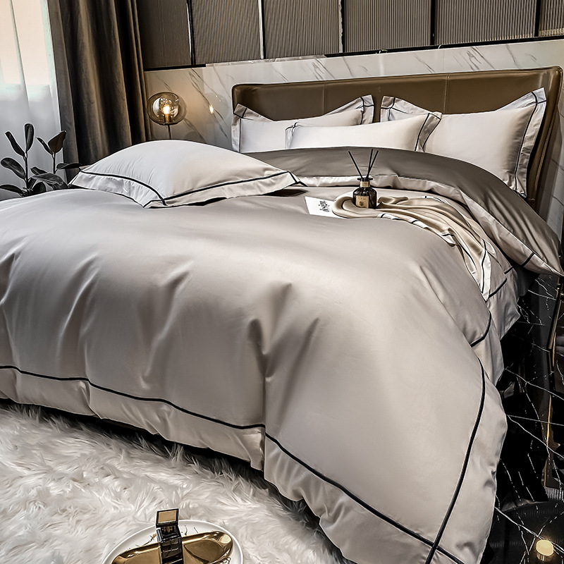 Four-piece cotton long-staple cotton spring and autumn cotton bedspread bedding high-grade bedspread