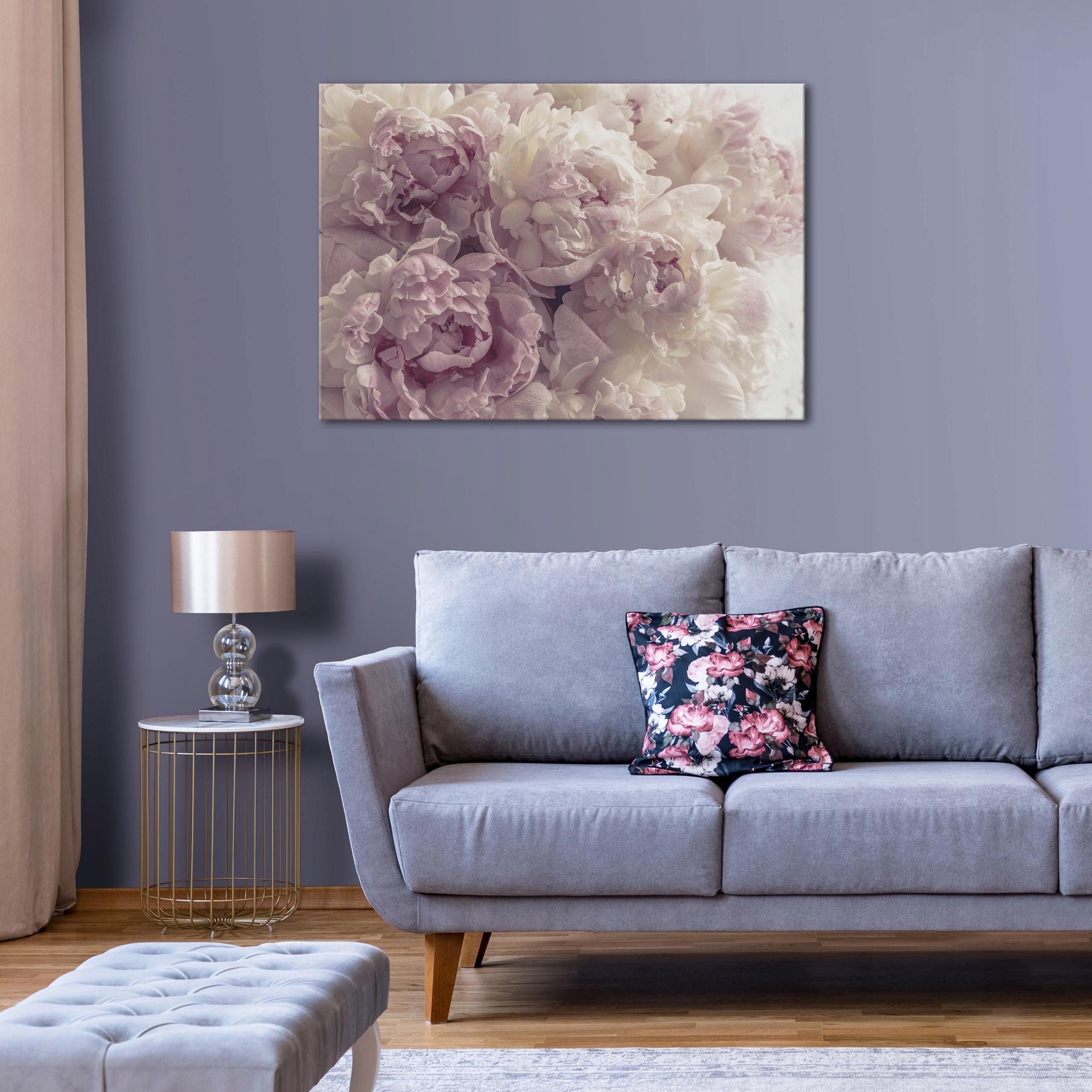 Canvas wall art peonies flowers for bedroom living room modern 40x30