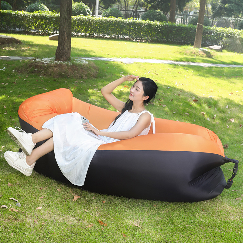 Outdoor Lazy Inflatable Sofa Air Mattress Nap Internet Popular Air Cushion Bed Folding Single Person Portable Camping Chair