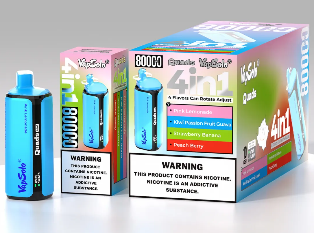 【New Arrive】Vapsolo Quads 80000 Puffs 4 in 1 Disposable Vape